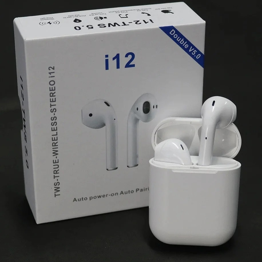 Навушники AirPods i12 TWS Bluetooth СУПЕР БАСС! Бездротові! Сенсорні!