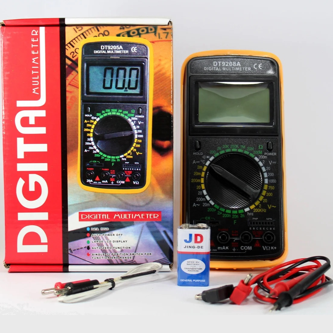 Цифровий мультиметр DT-9208A Професійний Тестер вольтметр амперметр