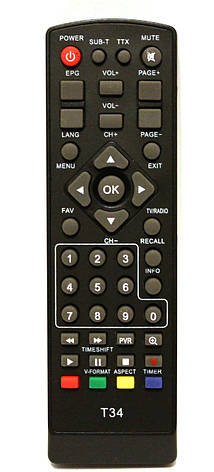 Пульт для тюнера WORLD VISION T34 DVB T2, фото 1