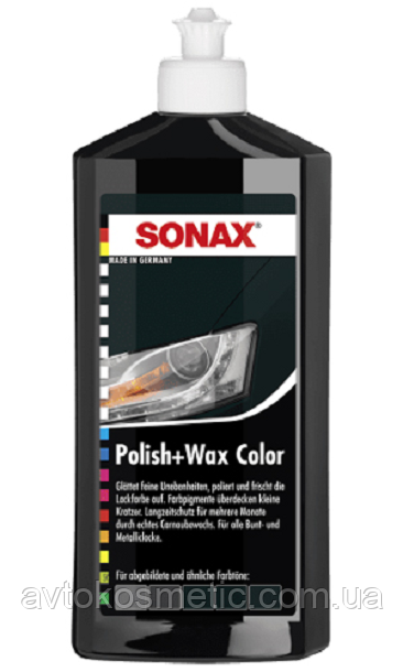 Поліроль SONAX кольоровий із воском (чорний), 500 мл, фото 1