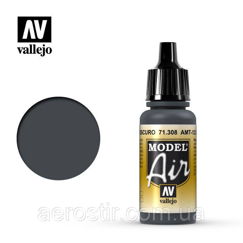 Акрилова фарба AMT-12 Dark Grey 17 мл. Vallejo 71308