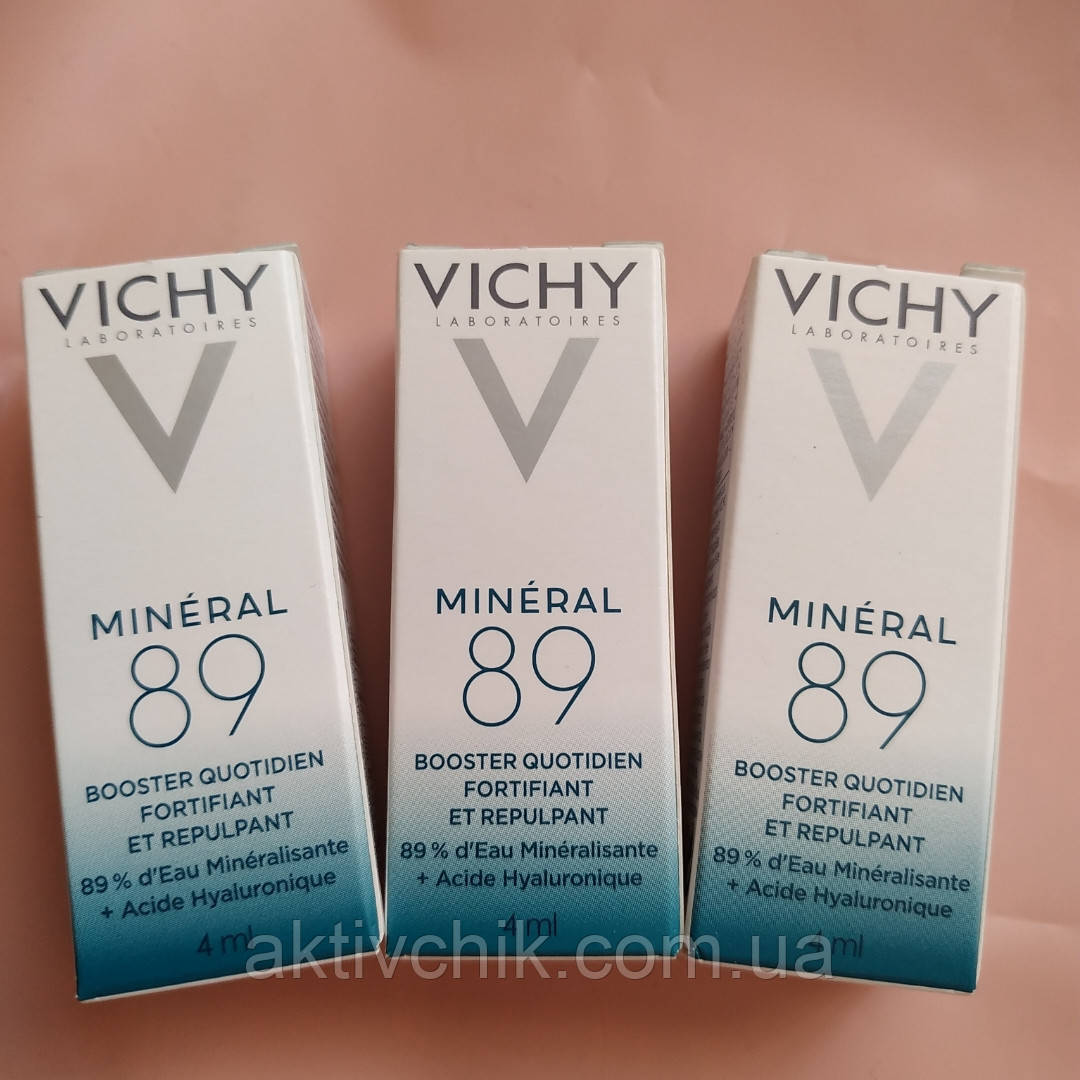 Щоденний гель-бустер для пружності і зволоження шкіри обличчя Vichy Mineral 89 4 мл