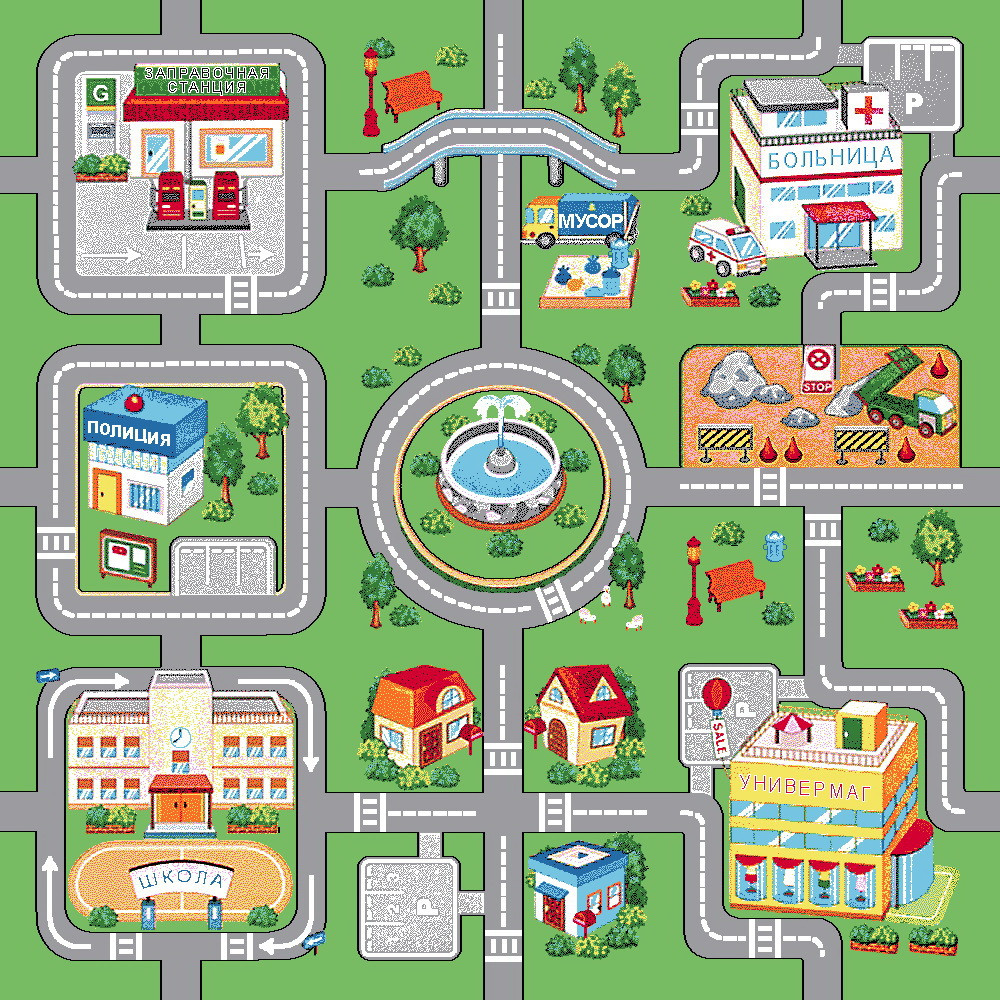 Дитячий килим Містечко Small City