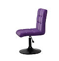 Стілець Augusto BK-Base оксамит (велюр) пурпурний 1010 на чорній круглої базі з регулюванням висоти, фото 4