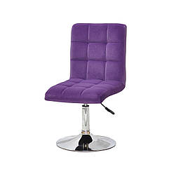 Стілець Augusto CH-Base оксамит (велюр) пурпурний 1010 хромованою круглої базі з регулюванням висоти