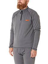 Чоловіча термобілизна Norfin Winter Line Grey | Базовий шар, еластична, м’яка, з блискавкою і флісом всередині, S (44-46), фото 3