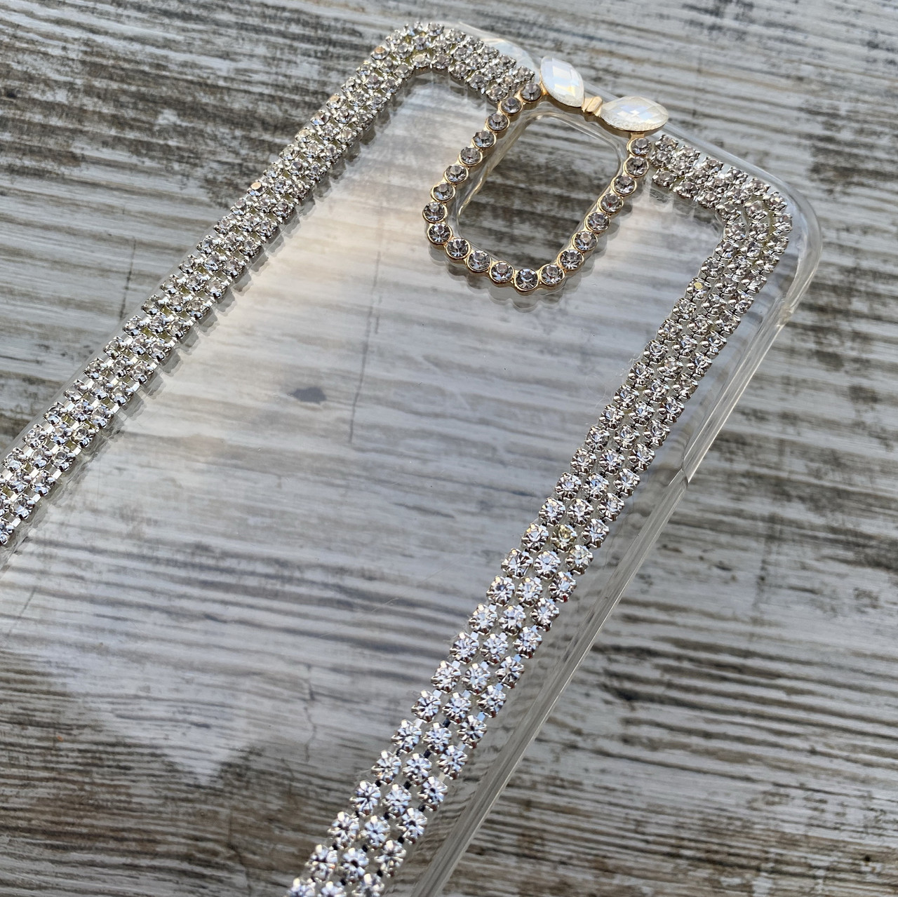 Чохол для Samsung S5 G900 прозорий із кристалами