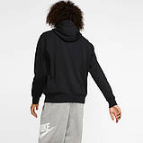 Толстовка спортивна чоловіча чорного кольору Nike NSW CLUB HOODIE FZ BB BV2645-010, фото 7