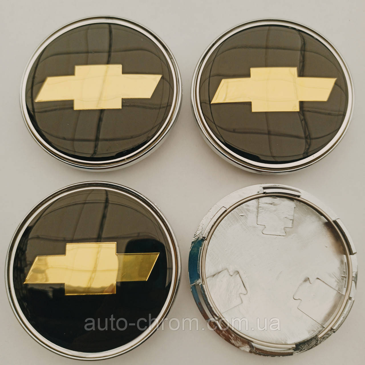 Ковпачки в диски Chevrolet 62-68 мм чорні, фото 1