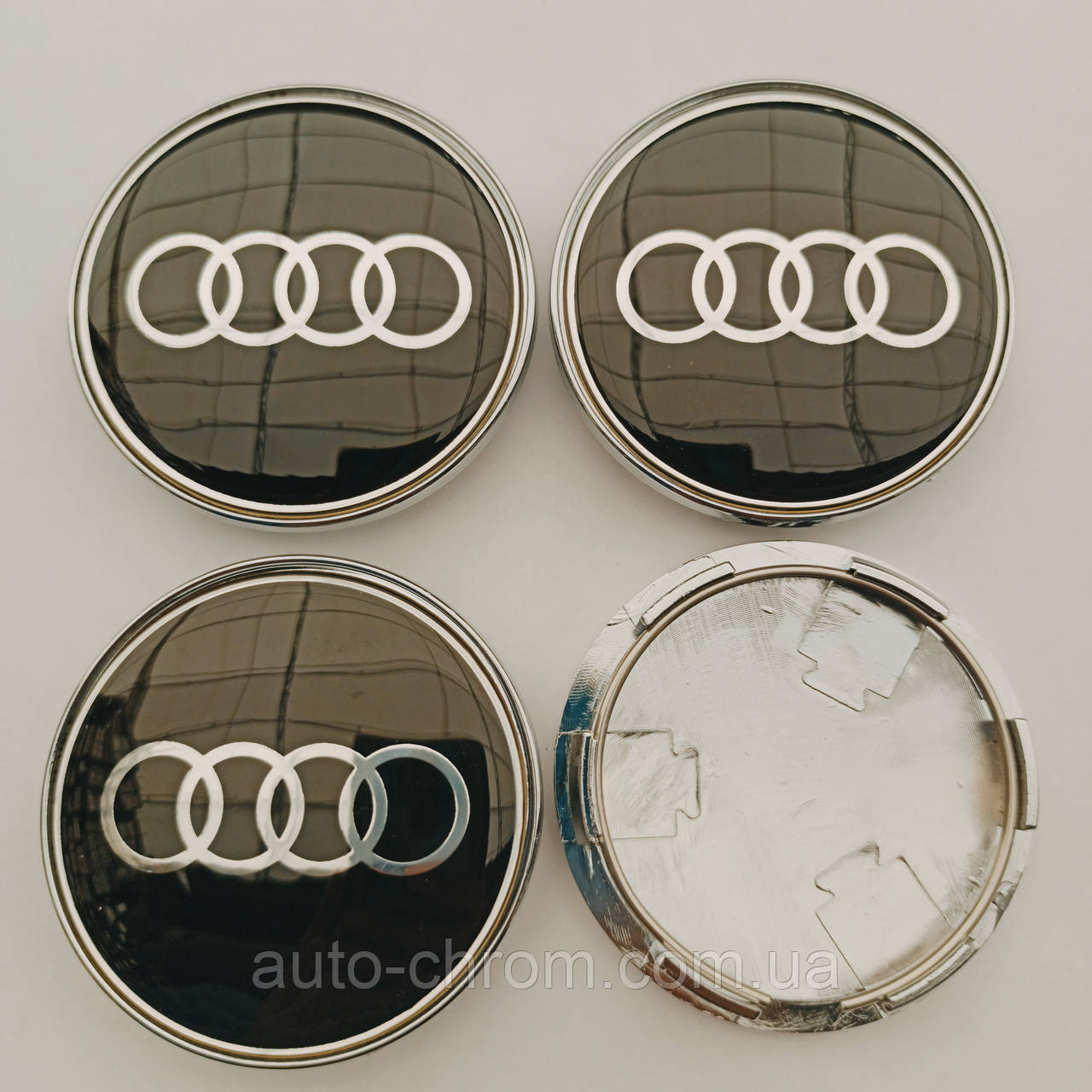 Ковпачки в диски Audi 62-68 мм чорні, фото 1