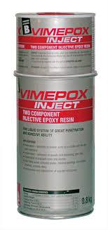 VIMEPOX INJECT - двокомпонентна епоксидна ін'єкційна смола. Силове склеювання тріщин в бетоні.
