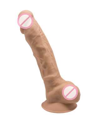 Фалоімітатор SilexD Johnny Caramel (MODEL 1 size 7in), двошаровий, силікон+Silexpan, діаметр 3,8 см