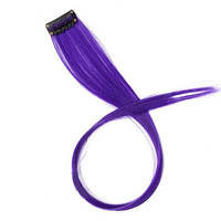 Волосы на заколках 50 см, фиолетовый