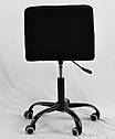 Стілець Arno BK - Office чорний B-1011 велюр (оксамит) на колесах, на чорній базі з регулюванням висоти, фото 2