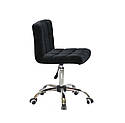 Стілець Arno CH - Office чорний B-1011 велюр (оксамит) на колесах, на хромованою базі з регулюванням висоти, фото 3