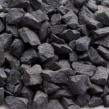 Крихта чорна базальтова (25 кг 15-25 мм) камінь для клумб та ландшафту