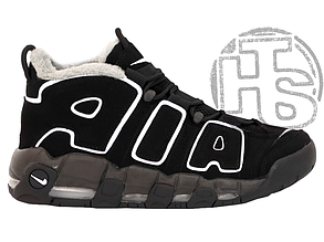 Жіночі кросівки Nike Air More Uptempo Winter Black/White (с мехом) 414962-002