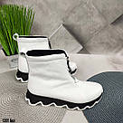 Шкіряні білі зимові черевики. Тільки 36 р-р, фото 8