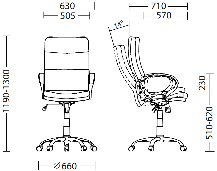 Кресло офисное Yappi chrome механизм Tilt крестовина CHR68 экокожа Rodeo-01 (Новый Стиль ТМ) - фото 4 - id-p1190596988
