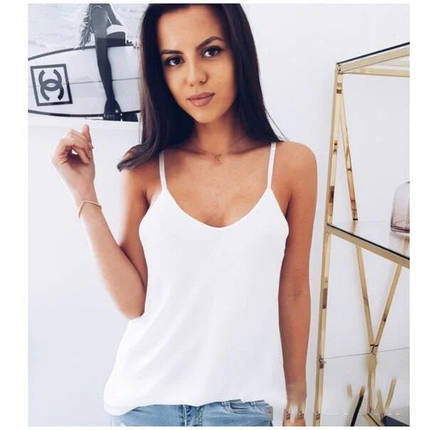 Топ майка на тонких бретелях софт, фото 1