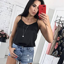 Топ майка на тонких бретелях софт, фото 5