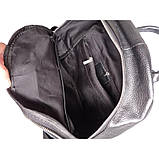 Рюкзак жіночий чорний шкіряний міської 030ВА, фото 3
