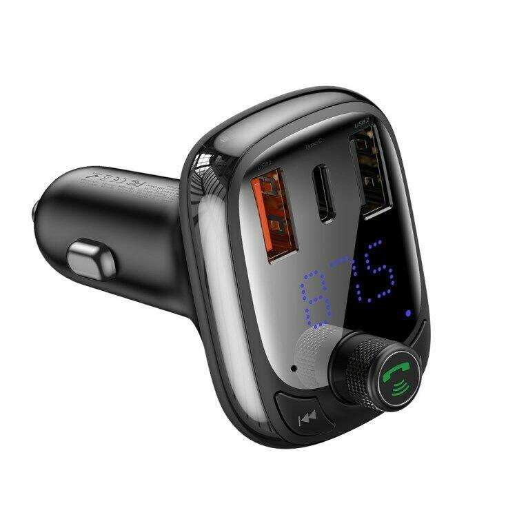 Bluetooth FM передавач Baseus автомобільний зарядний пристрій Quick Charge 4.0 BT 5.0 (CCTM-B01)
