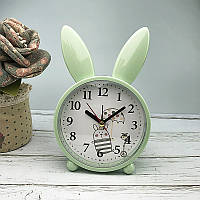 Детские настольные часы-будильник Милый кролик. Светло-зеленый (ZVR)