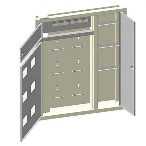 Щит поверховий ЩЕ-8ст 02 940х1440х140 вбудовуваний цельнокорпусный під однофазний лічильник Билмакс, фото 2