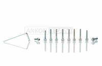 Болти кришки варіатора к-кт GY6 50<unk> 60"80 10колесо (8 шт., під шестигранник) (+ключ)