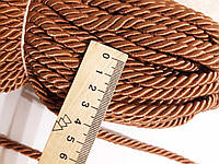 Шнур декоративный текстильный витой 6-7 мм. Золотисто-коричневий. Туреччина . Ціна за 1 метр