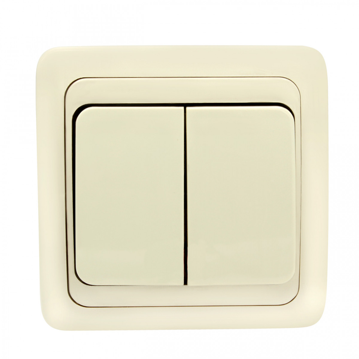 Вимикач Wega подвійний крем