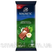 Шоколад молочний з горіхом Magnetic Польща, 100г
