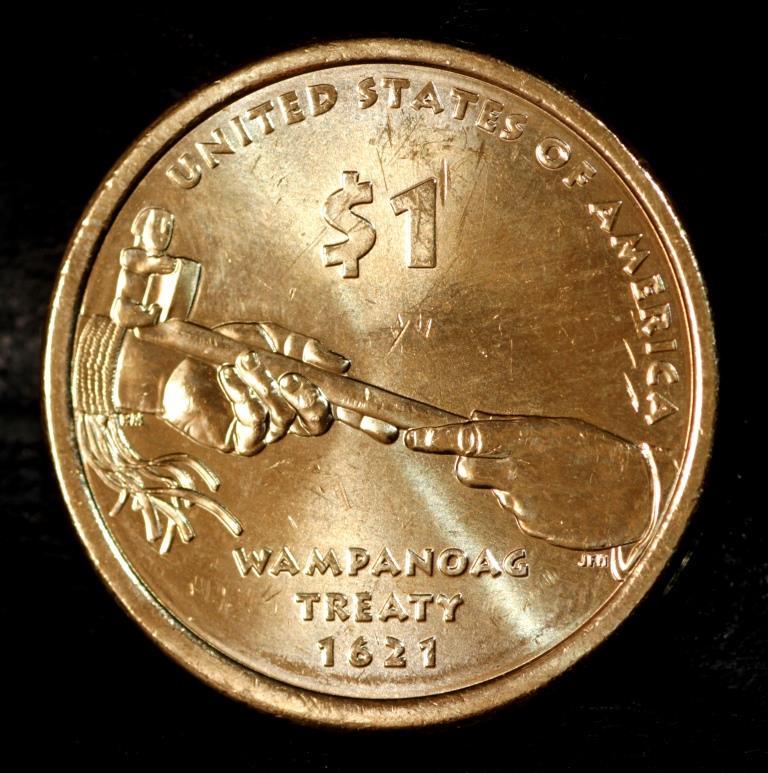 Монета США 1 долар 2011 р. Сакагавея. Трубка світу