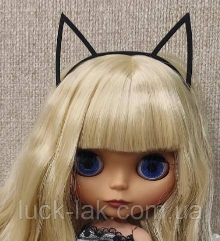 Вушка на обручі для ляльки Блайз, вушка котячі контур, фото 1