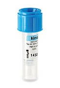 Пробірки цитрат натрію 3,2% Kima µ test Мікро Тест без капіляра блакитна кришка 0,5 мл