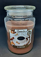 Свічка ароматизована в посудині AURA Bispol із запахом Кава 500 г час горіння 100 годин, фото 3