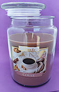 Свічка ароматизована в посудині AURA Bispol із запахом Кава 500 г час горіння 100 годин, фото 6
