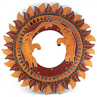Зеркало декоративное ShamanShop мозаичное "Слоны " (d-50 cм)