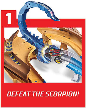Трек Хот Вілс Гонка зі скорпіоном Жало скорпіона Hot Wheels GNB05 Monster Trucks Scorpion, фото 2