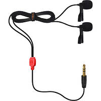 Микрофон Comica Audio CVM-D02 Dual Omnidirectional Lavalier Microphones for DSLR Cameras, GoPro(CVM-D02(R2.5m)