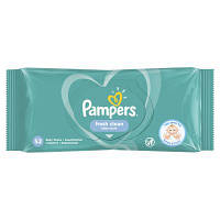 Новинка Детские влажные салфетки Pampers Fresh Clean 52 шт (8001841041360) !