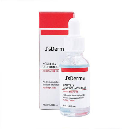 Сироватка для проблемної шкіри з цинком і ніацинамидом JsDERMA acnetrix Control AC Serum, 30 мл, фото 2