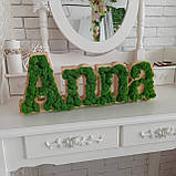 Ім'я з дерева та стабілізованого моху, фото 2