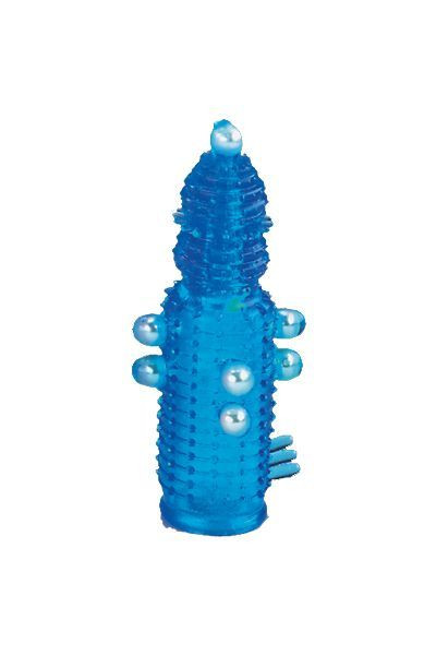 Насадка-подовжувач Pearl Stimulator Stretchable Sleeve blue, 11,5х3 см.