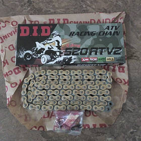 Ланцюг для квадроцикла DID 520ATV2 86 G&B чорно-золотий сальники типу X-Ring