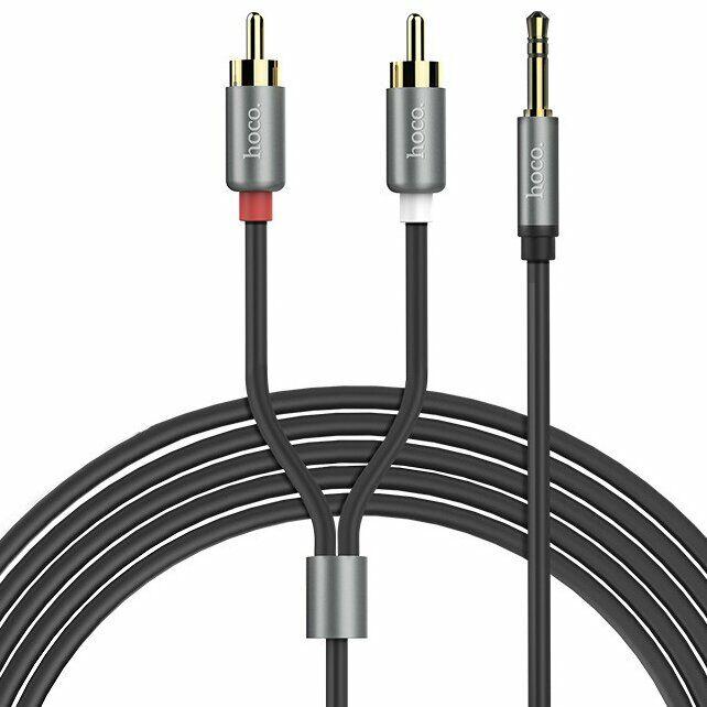 Адаптер rca - 3.5mm переходник HOCO UPA10 Double lotus AUX audio cable 1.5m, фото 1
