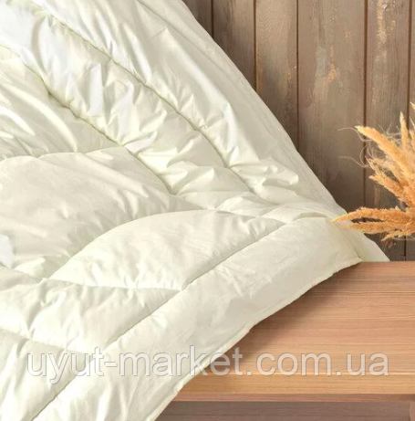 Наатуральна зимова ковдра 200х220, 100% овеча вовна двушарова WOOL PREMIUM, фото 1