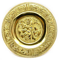 Тарелка бронзовая настенная "Танцующий Шива" d-14см (24705)