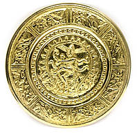 Тарелка бронзовая настенная "Танцующий Шива" d-18,5см (24722)